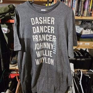 Christmas Themed Waylon,Willie, Johnny Cash Men's Shirt